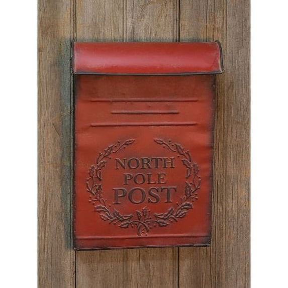 CWI Gifts North Pole Post Box Wall Mounted Mailbox