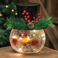 thumbnail image 1 of Wing Tai Trading Glass Lighted Snowman Head Figurine (Set of 6), 1 of 1