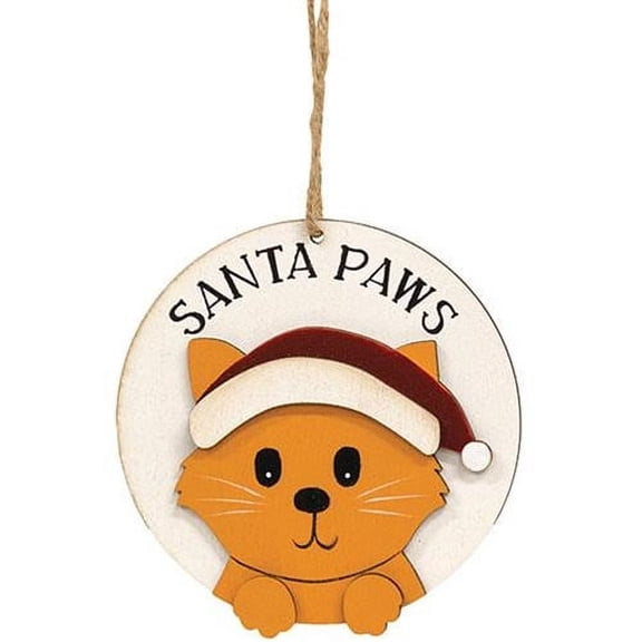 CWI Gifts Santa Paws Kitty Ornament