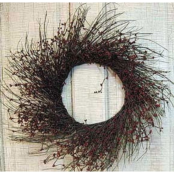 CWI Gifts Pip Twig Wreath Rings, 22 inch, Burgundy
