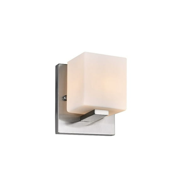 CWI Lighting 1 Light Contemporary Metal Bathroom Sconce in Satin Nickel