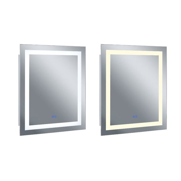 CWI Lighting 36" x 36" Abril Matte White Square LED Wall Mirror