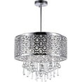 thumbnail image 1 of 6 Light Drum Shade Chandelier with Chrome finish, 1 of 2