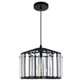 thumbnail image 1 of CWI Lighting Alethia 1 Light Drum Shade Contemporary Metal Pendant in Black, 1 of 6