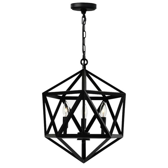 3 Light Up Pendant with Black finish