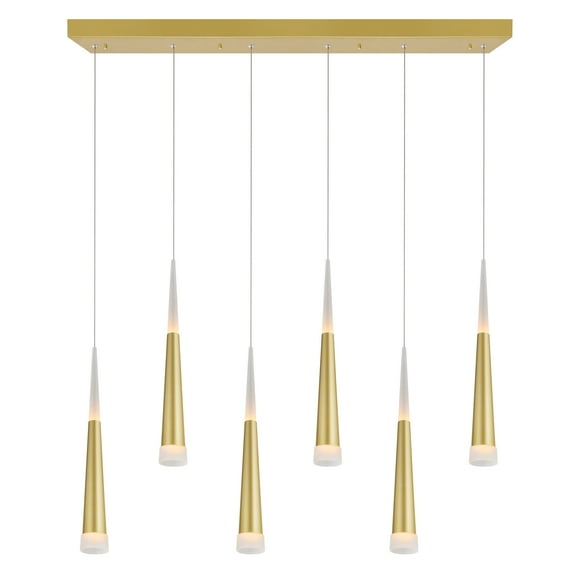 CWI Lighting Andes Contemporary Metal LED Pool Table Light in Satin Gold