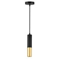 thumbnail image 1 of CWI Lighting Anem 1 Light Down Transitional Metal Mini Pendant in Black/Gold, 1 of 6