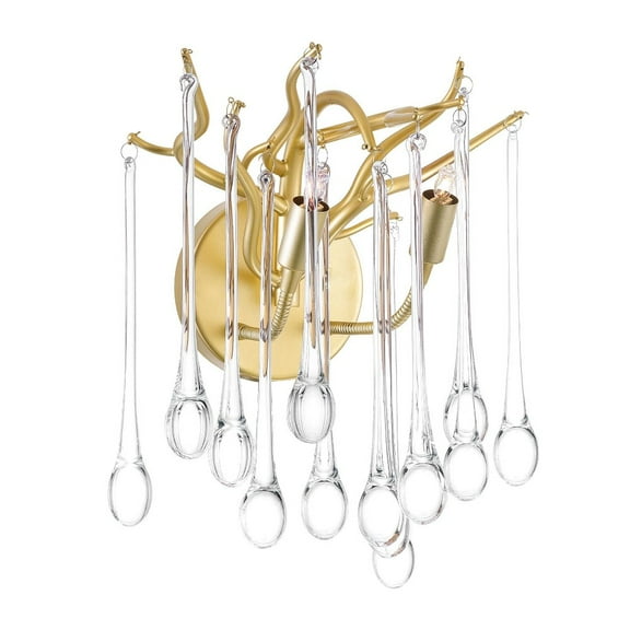 CWI Lighting Anita 2 Light Transitional Metal Wall Sconce in Gold Leaf