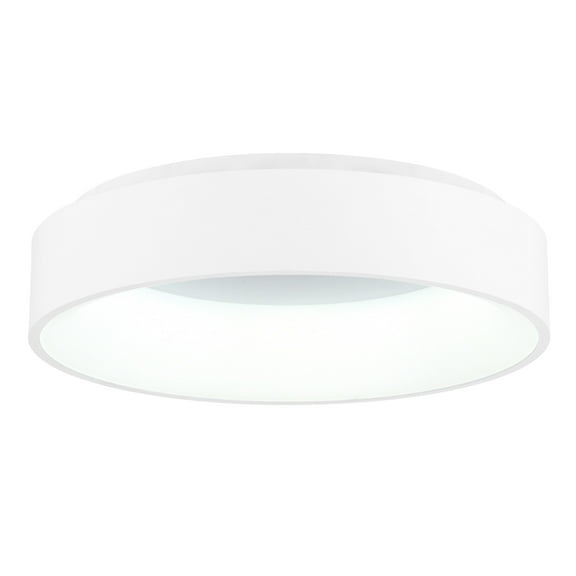 CWI Lighting Arenal Drum Shade Metal LED Flush Mount Light in White