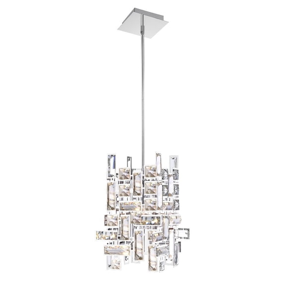 CWI Lighting Arley 1 Light Transitional Metal Mini Chandelier in Chrome