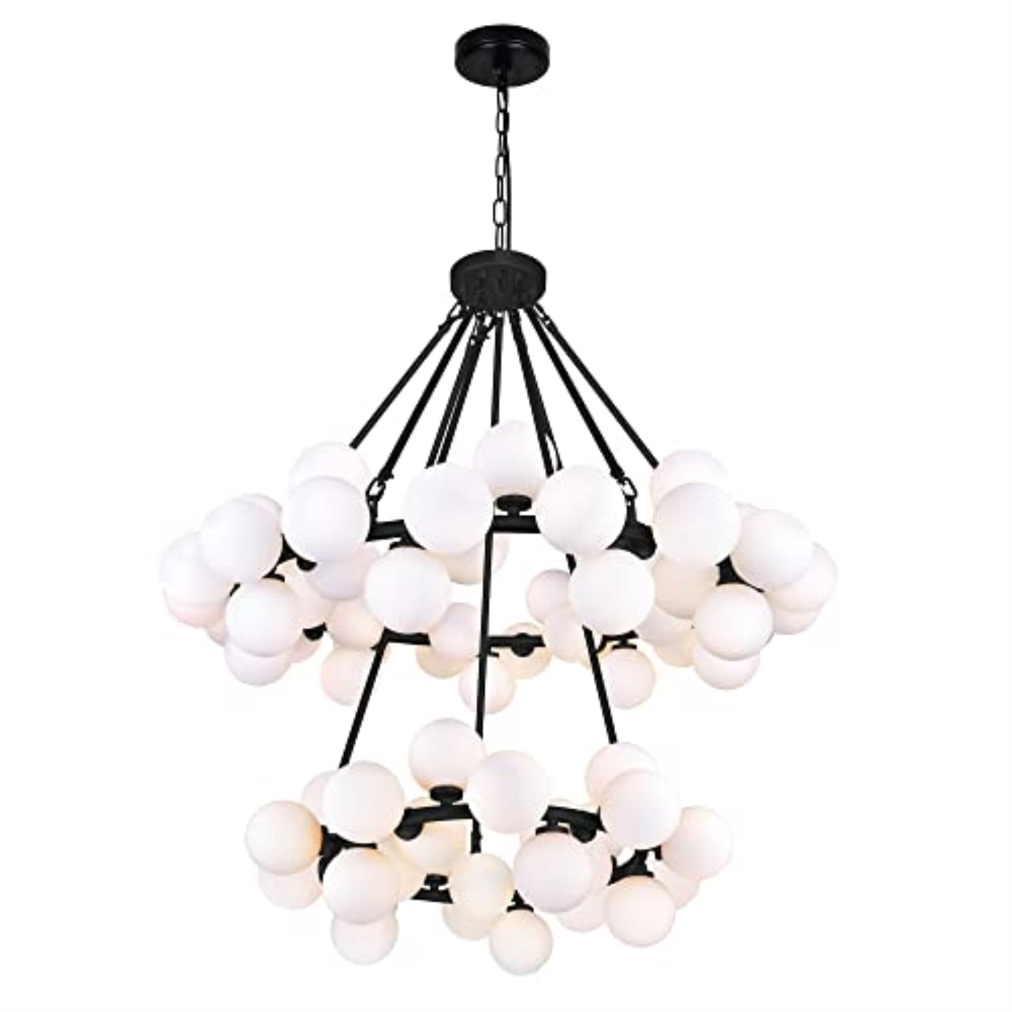 Arya Black 70-Light LED Globe Chandelier