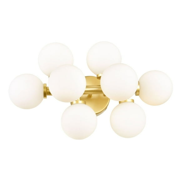 CWI Lighting Arya 8 Light Contemporary Metal Wall Sconce in Satin Gold