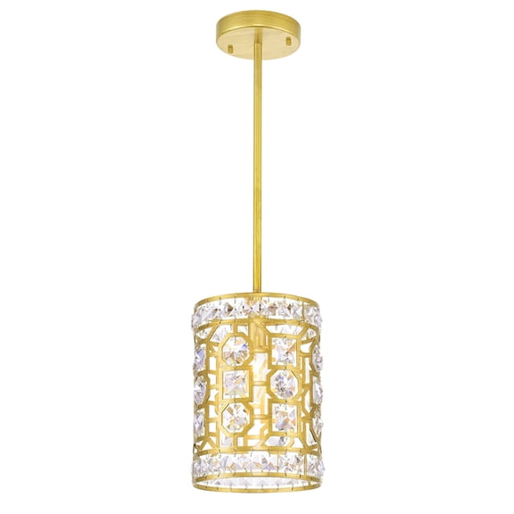 CWI Lighting Belinda 1 Light Transitional Metal Pendant in Champagne Gold