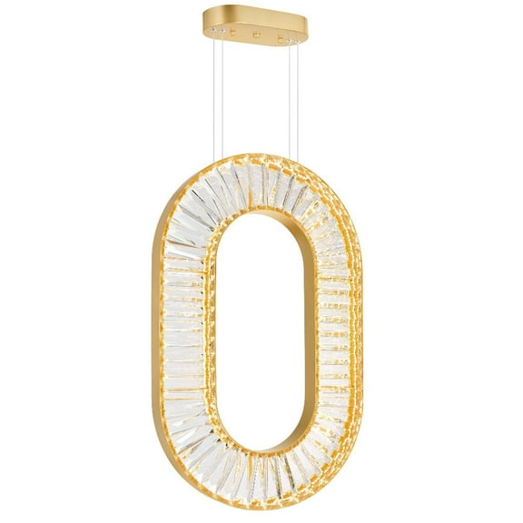 CWI Lighting Bjoux Contemporary Metal LED Chandelier in Brass