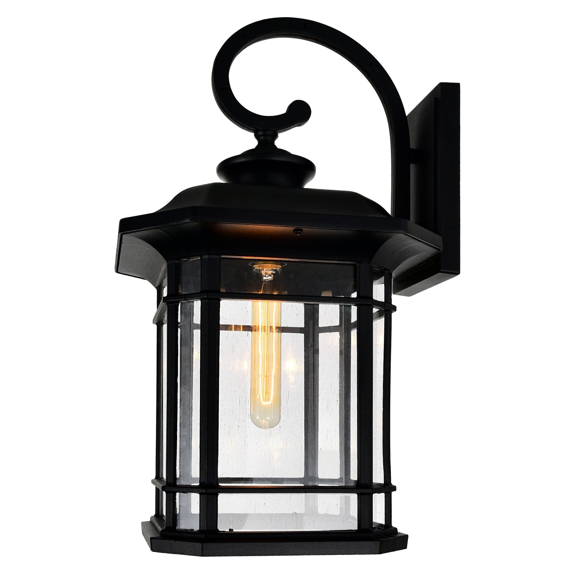 CWI Lighting Blackburn 1 Light Black Metal Outdoor