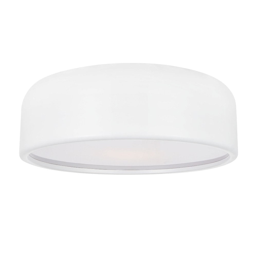 Campton 19" White Glass Dome Flush Mount Ceiling Light