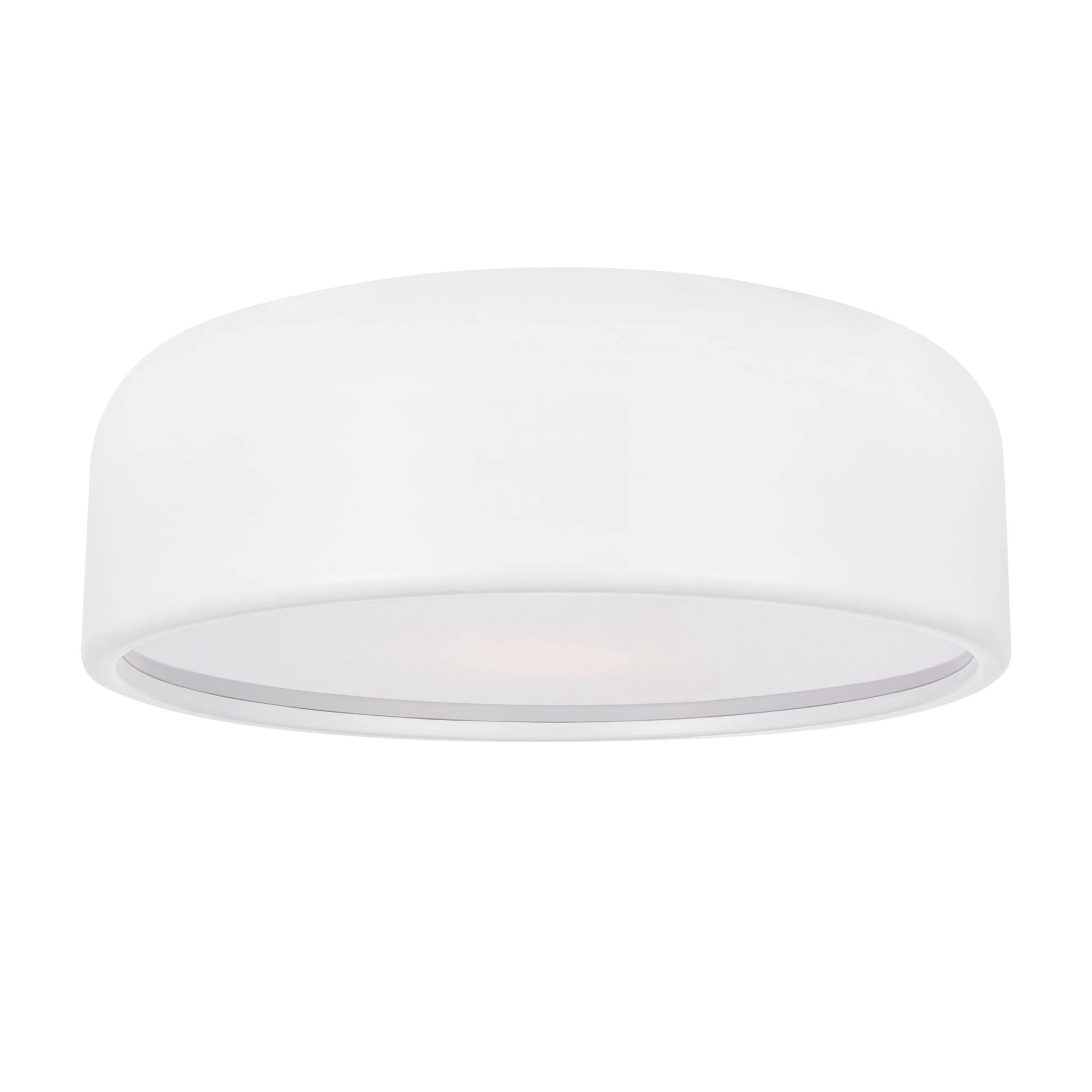 Campton 19" White Glass Dome Flush Mount Ceiling Light