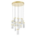 thumbnail image 1 of CWI Lighting Carolina 16 Light Contemporary Metal LED Chandelier in Gold Leaf, 1 of 7
