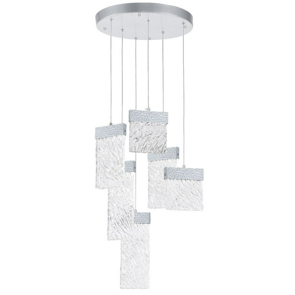 CWI Lighting Carolina Contemporary Metal LED Chandelier in Pewter