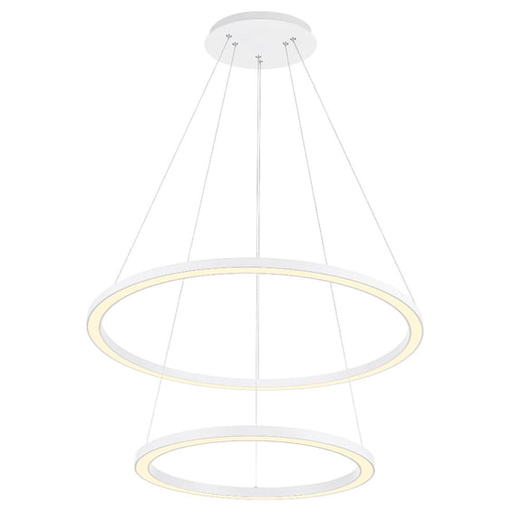 CWI Lighting Chalice Contemporary Metal LED Chandelier in White