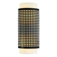 thumbnail image 1 of CWI Lighting Checkered 2 Light Contemporary Metal Wall Sconce in Black, 1 of 2