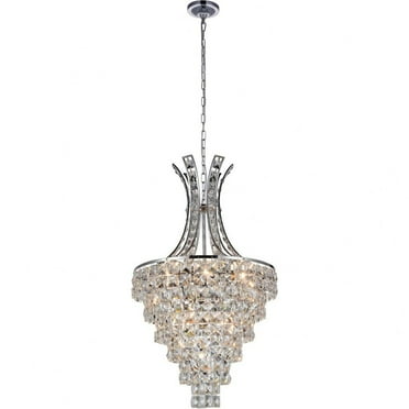 CWI Lighting Chique 9 Light Traditional Metal Chandelier in Chrome