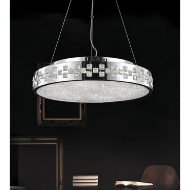 CWI Lighting Cinderella 10 Light Down Transitional Metal Chandelier in Chrome