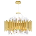 thumbnail image 1 of CWI Lighting Cityscape 12 Light Contemporary Metal Chandelier in Satin Gold, 1 of 6
