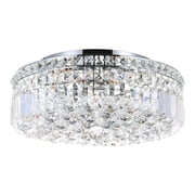 CWI Lighting Colosseum 5 Light Metal Indoor Flush Mount in Chrome