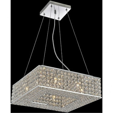 CWI Lighting Dannie 8 Light Contemporary Metal Chandelier in Chrome