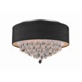 thumbnail image 1 of CWI Lighting Dash 4 Light Drum Shade Metal Flush Mount Light in Chrome/Black, 1 of 5