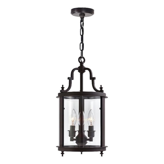 3 Light Drum Shade Mini Pendant with Oil Rubbed Bronze finish