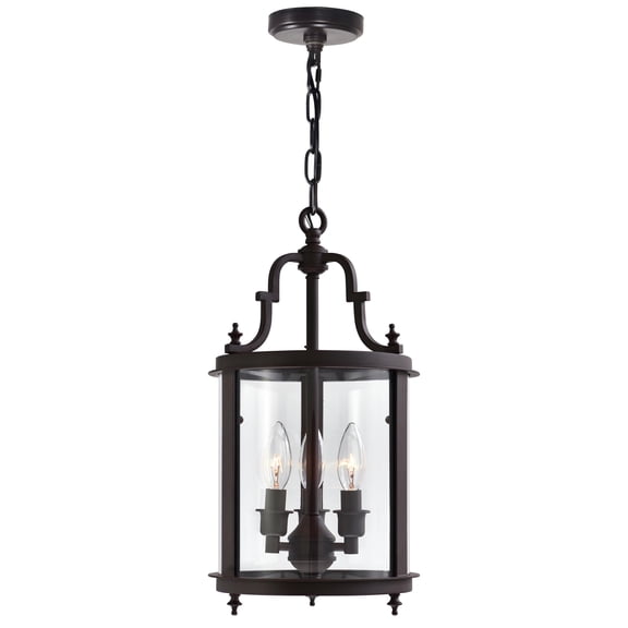 3 Light Drum Shade Mini Pendant with Oil Rubbed Bronze finish