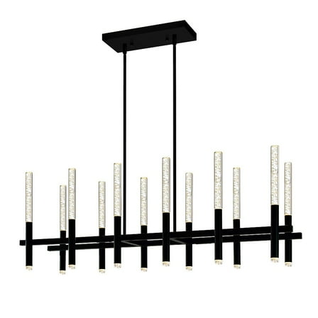 CWI Lighting Dragonswatch Integrated LED Black Chandelier