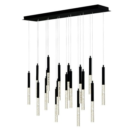 CWI Lighting Dragonswatch Integrated LED Black Chandelier