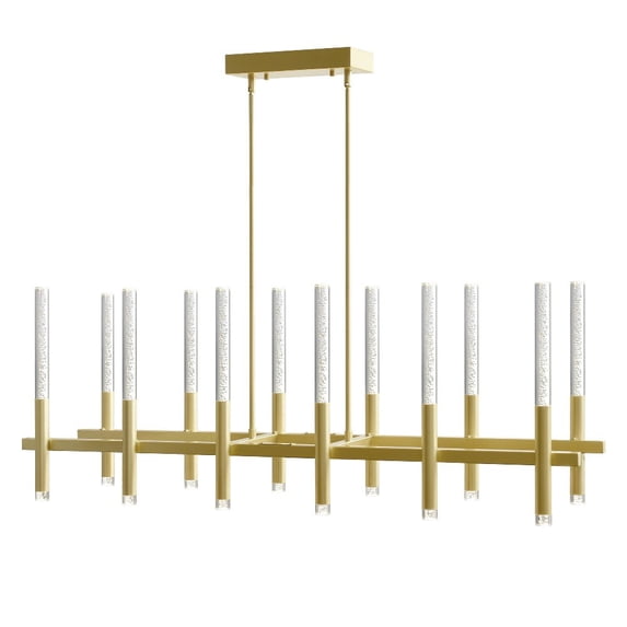 CWI Lighting Dragonswatch Integrated LED Satin Gold Chandelier