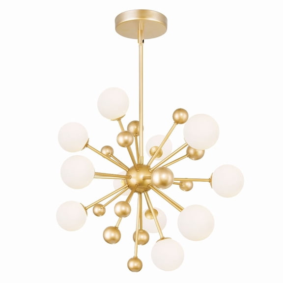 CWI Lighting Element 11 Light Contemporary Metal Chandelier in Sun Gold
