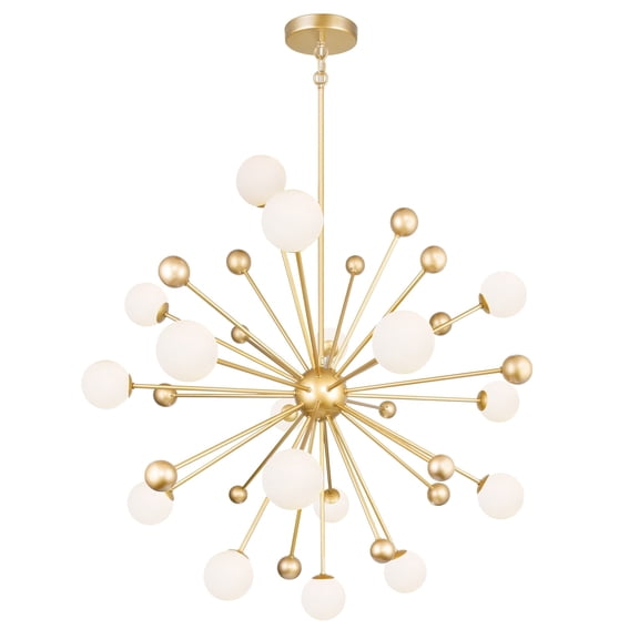 CWI Lighting Element 17 Light Contemporary Metal Chandelier in Sun Gold
