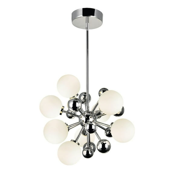 CWI Lighting Element 8 Light Contemporary Metal Chandelier in Nickel