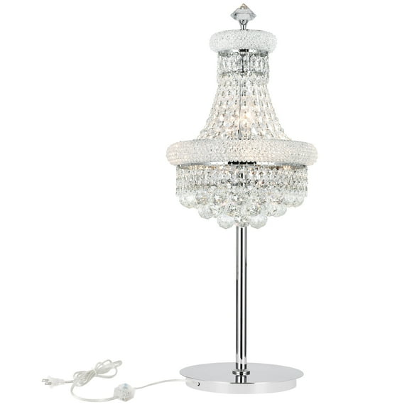 6 Light Up Chandelier with Brown finish