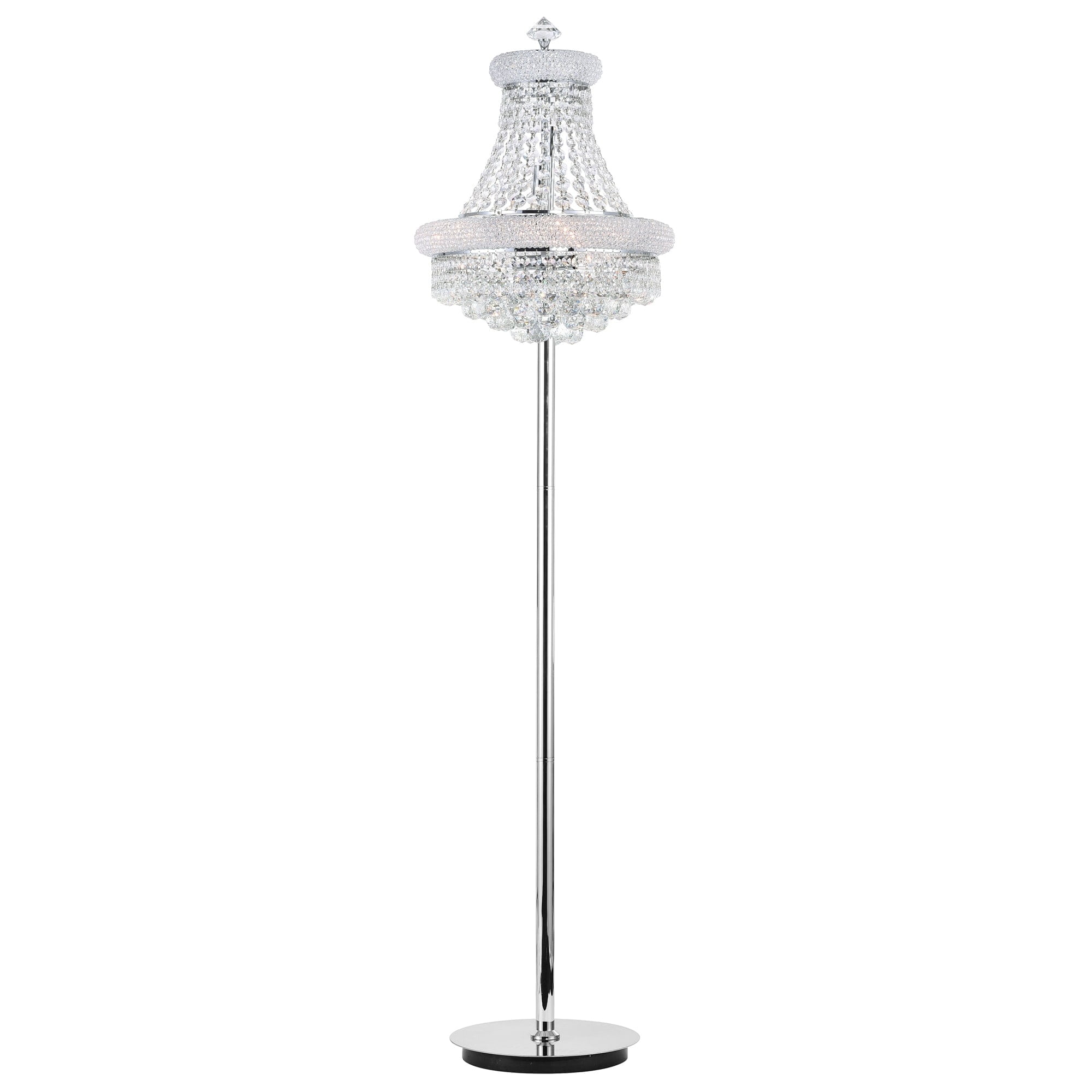 Empire 68" Chrome Crystal-Embellished 8-Light Floor Lamp