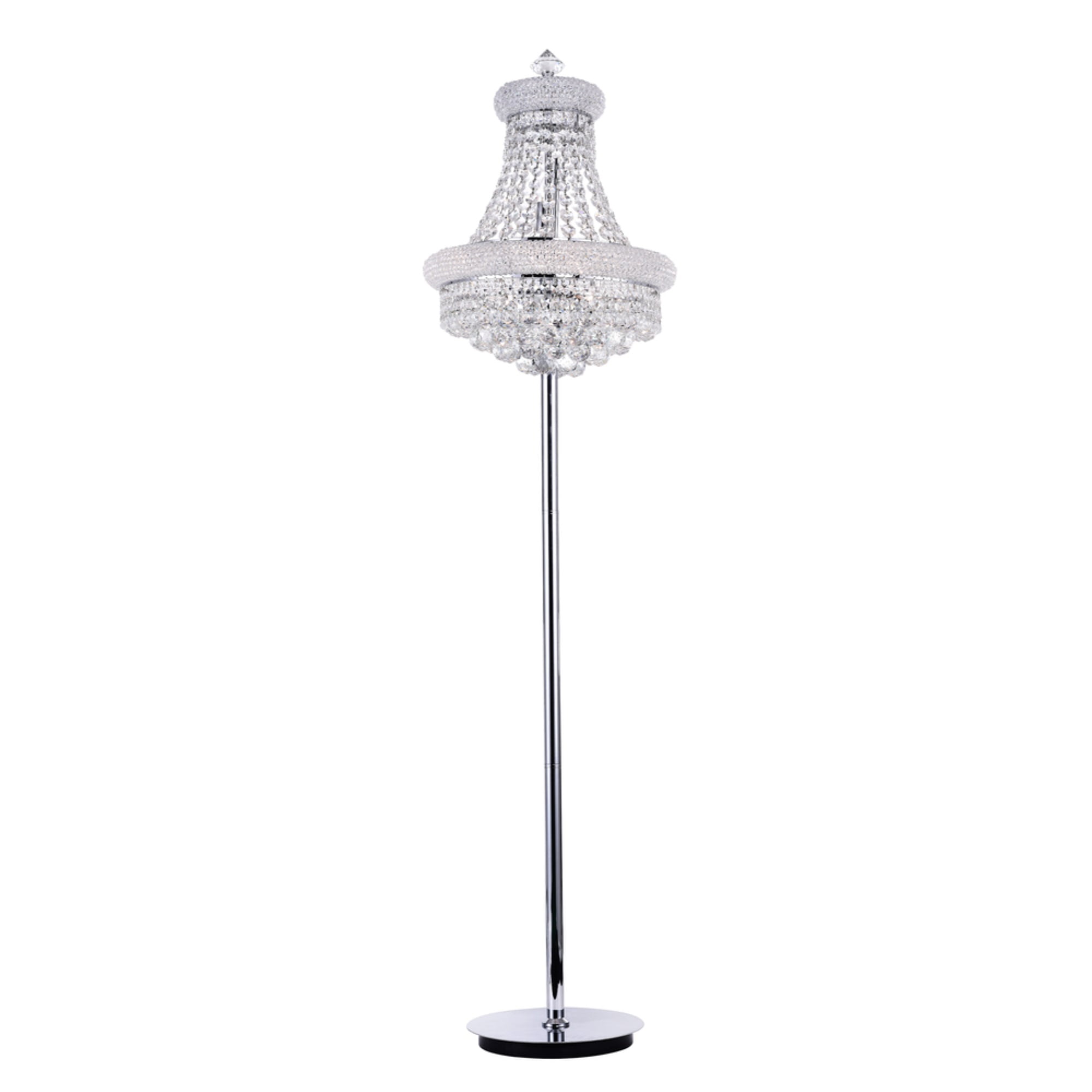 Empire 68" Chrome Crystal-Embellished 8-Light Floor Lamp