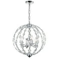 thumbnail image 1 of CWI Lighting Esia 4 Light Traditional Metal Chandelier in Chrome, 1 of 3