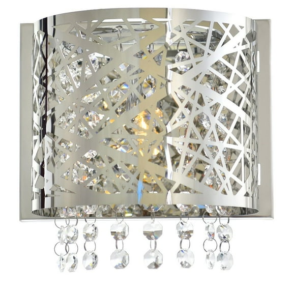 CWI Lighting Eternity 1 Light Contemporary Metal Bathroom Sconce in Chrome