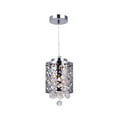 thumbnail image 1 of CWI Lighting Eternity 1 Light Drum Shade Metal Mini Pendant in Chrome, 1 of 2