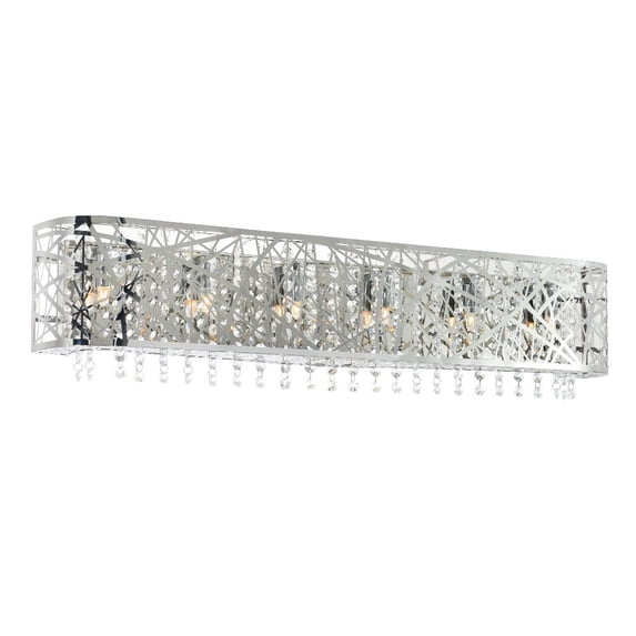 CWI Lighting Eternity 6 Light Contemporary Metal Vanity Light in Chrome