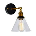 thumbnail image 1 of CWI Lighting Eustis 1 Light Contemporary Metal Wall Sconce in Black/Gold Brass, 1 of 7