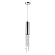 CWI Lighting Extended 1 Light Down Transitional Metal Mini Pendant in Chrome
