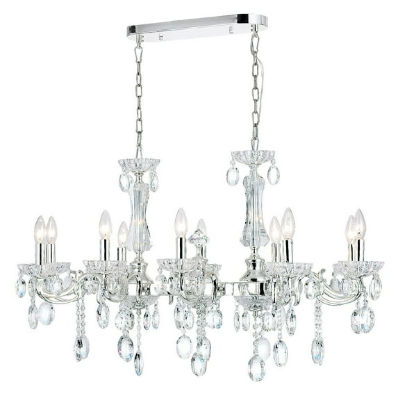 CWI Lighting Flawless 10 Light Up Metal Chandelier in Chrome