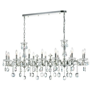 CWI Lighting Flawless 14 Light Up Transitional Metal Chandelier in Chrome
